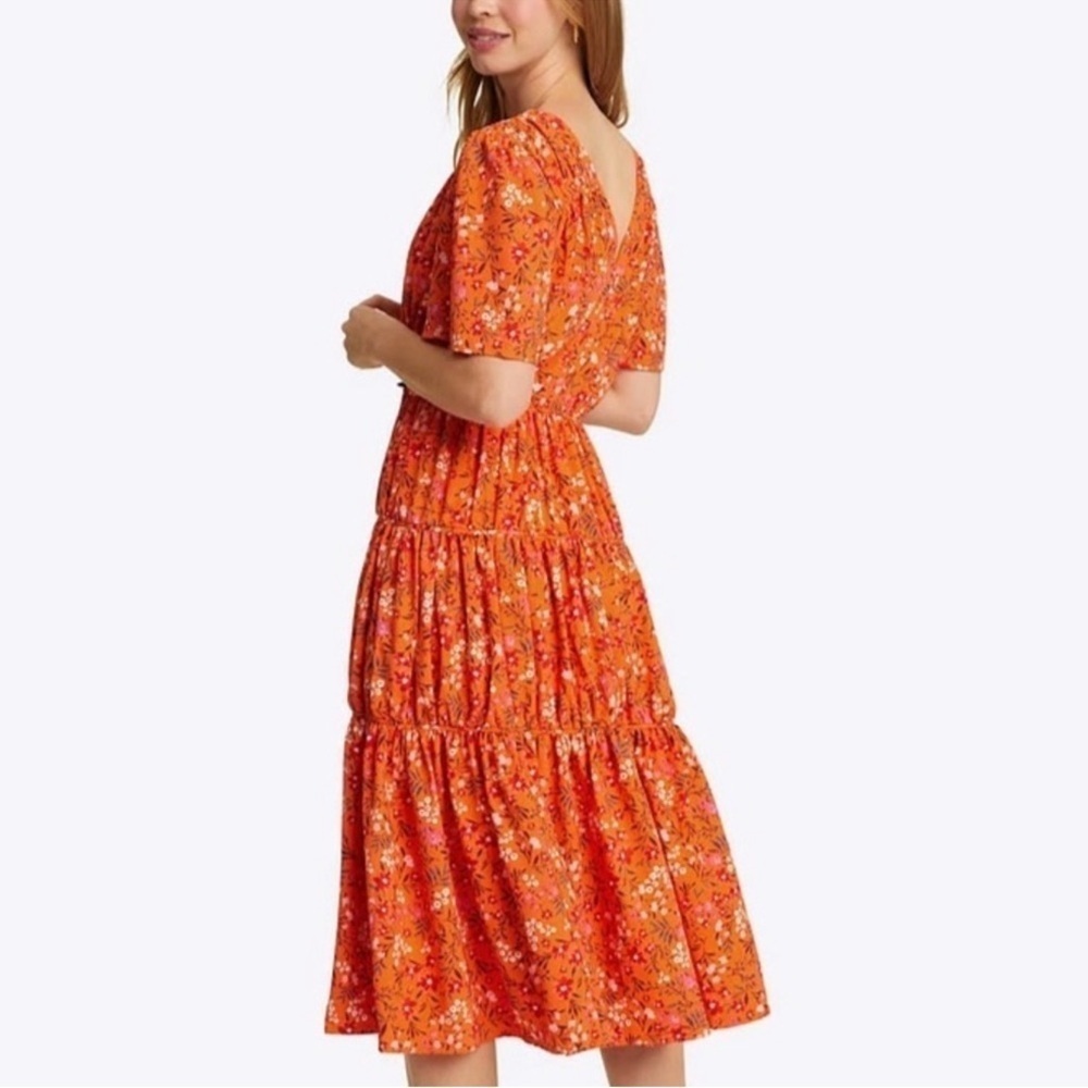 Draper James Apricot Orange Pansy Floral
NWT
Margo Flutter Sleeve Midi Dress 8 - Picture 3 of 9